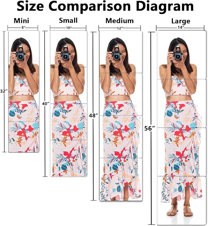 Unbreakable Full Length Wall Mirror,The Door Mirror,4Pack 16''x16'',Acrylic Kids Shatterproof Plexiglass Long Mirrors for Bedroom Closet,Children Non Glass Stick on Mirrors-Ruum Studio Home