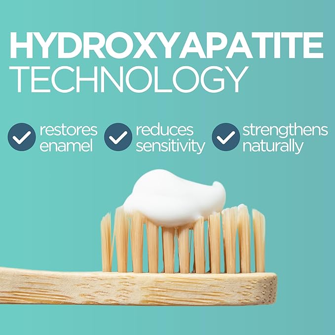 Wellnesse Whitening Hydroxyapatite Toothpaste with Xylitol, Natural Fluoride-Free Teeth Whitening Toothpaste for Adults, Strengthens Enamel, Supports Gum Health, Fresh Mint Flavor, 4 oz (Pack of 3)-Ruum Studio Home