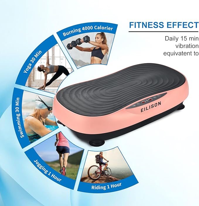 EILISON Glory Vibration Plate Exercise Machine - Whole Body Workout Vibration Fitness Platform Equipment for Home & Travel Workout, Weight Loss, Toning & Wellness-Ruum Studio Home