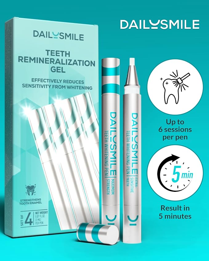 Teeth Whitening Pen, Gentle Teeth Whitening Gel for Sensitive Teeth, Tooth Whitener Kit, Effective Whitening Gel for Tooth Stains, Natural Instant Smile Whitening, Bright White Teeth-04 PK-Ruum Studio Home