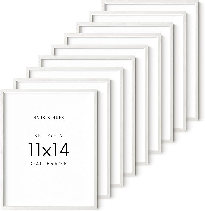 HAUS AND HUES Standalone White Oak Frames Set of 9-11x14-Ruum Studio Home