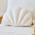 Ivory Seashell Throw Pillows, Shell Shaped Throw Pillows, 13 Inch Soft Home Decorative Pillow Plush Cushion for Bed Couch Living Sofa Room Decor Accent Throw Pillow-Ruum Studio Home