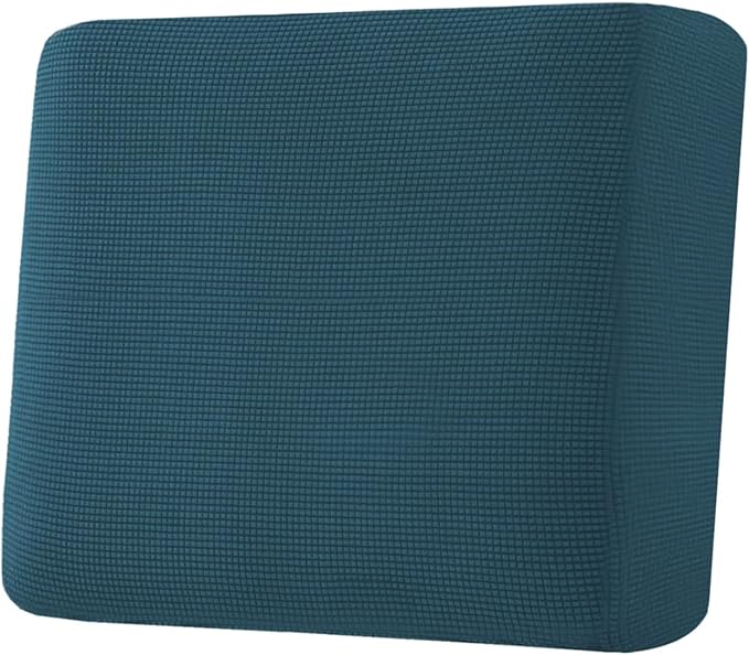 H.VERSAILTEX Super Stretch Individual Seat Cushion Covers Sofa Covers Couch Cushion Covers Slipcover Sets Thick Jacquard Textured Twill Fabric (1 Piece Chair Cushion Cover, Deep Teal)-Ruum Studio Home