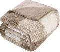 LURKA Checkered Sherpa Fleece Twin-Size Bed Blanket - Extra Thick and Warm Winter Soft Fuzzy Plush Blanket for Couches, Beds & Pets, Khaki, 60x80 Inches-Ruum Studio Home