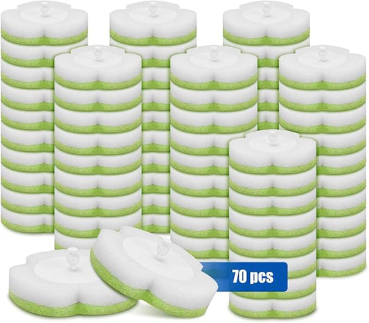 Toilet Bowl Cleaner Wand Refills,70 PCS Disposable Toilet Brush Heads Compatible with Wa.IE Jiemi and Most Wand,Disposable Wand Heads for Deep Cleaning-Ruum Studio Home