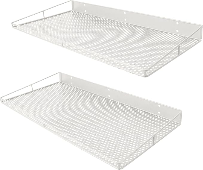 RedCall Heavy-Duty Wall Shelf, 2 Pack Garage Shelf, 23.5" x 12" Large Wall Mounted Shelves for Garage, Laundry Room, Closet, Holds Up to 75 Lbs-Ruum Studio Home