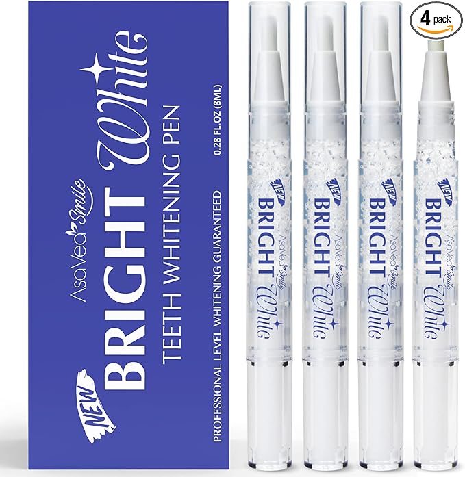 Teeth Whitening Pen (4 Pens) for Teeth Whitening, 40+ Uses, Effective, Painless, No Sensitivity, Travel-Friendly, Beautiful White Smile, Mint Flavor-Ruum Studio Home