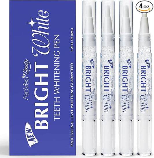 Teeth Whitening Pen (4 Pens) for Teeth Whitening, 40+ Uses, Effective, Painless, No Sensitivity, Travel-Friendly, Beautiful White Smile, Mint Flavor-Ruum Studio Home