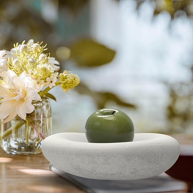 6.3 Inch Concrete Bowl, Modern Decorative Home Decor, Jewelry Tray, Asymmetrical Concrete Organic Bowl, Minimalist Tray-Ruum Studio Home