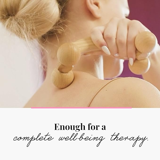 tuuli Accessories – Back Massager with Smooth Ball Rollers, Multi-Functional Back Roller, Neck Massager, Eases Muscle Tension and Supports Skin Health, Muscle Roller 7 x 3 inches-Ruum Studio Home