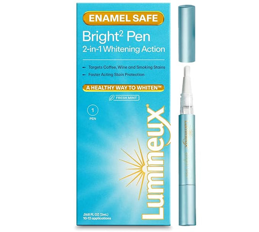 Lumineux 2-in-1 Whitening Pen (1 Pack) Enamel Safe and Clinically Proven to Whiten Without The Sensitivity - Removes Coffee, Tea, and Smoking Stains-Ruum Studio Home