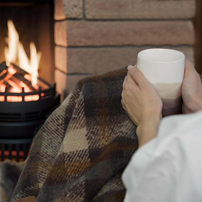 ZonLi Brown Throw Blanket, 50" x 60" Fall Decorative Classic Blankets with Tassel for Couch, Bed, Sofa, Chair, Outdoor, Cozy Warm Lightweight Blankets (Brown)-Ruum Studio Home