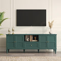 ARTPOWER 67'' Mid-Century Modern TV Stand with Storage Drawer and Doors, Long TV Stand with Adjustable Shelves for 75 Inch TV for Living Room, Bedroom, Green-Ruum Studio Home