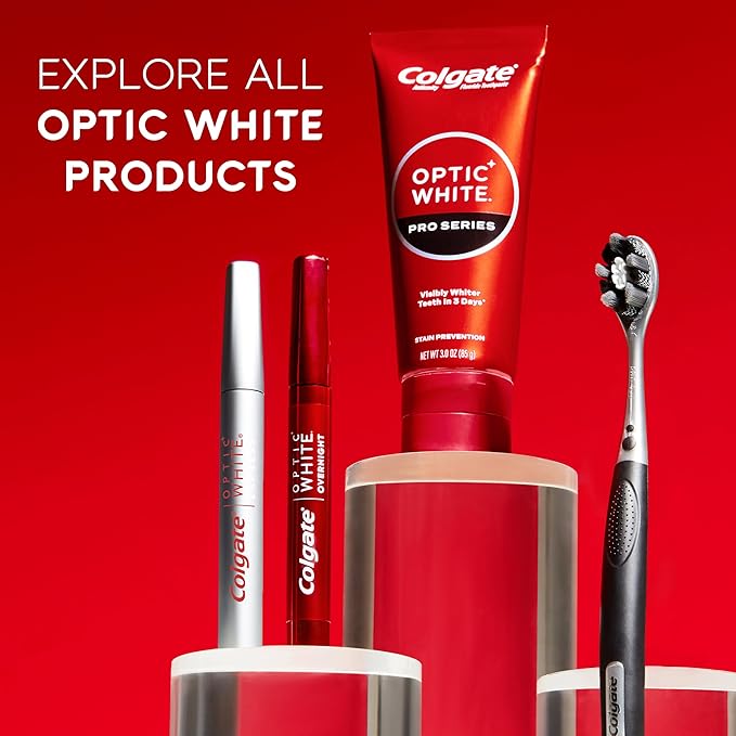 Colgate Optic White Overnight Teeth Whitening Pen, Teeth Stain Remover to Whiten Teeth, 35 Nightly Treatments, 0.08 Fl Oz-Ruum Studio Home