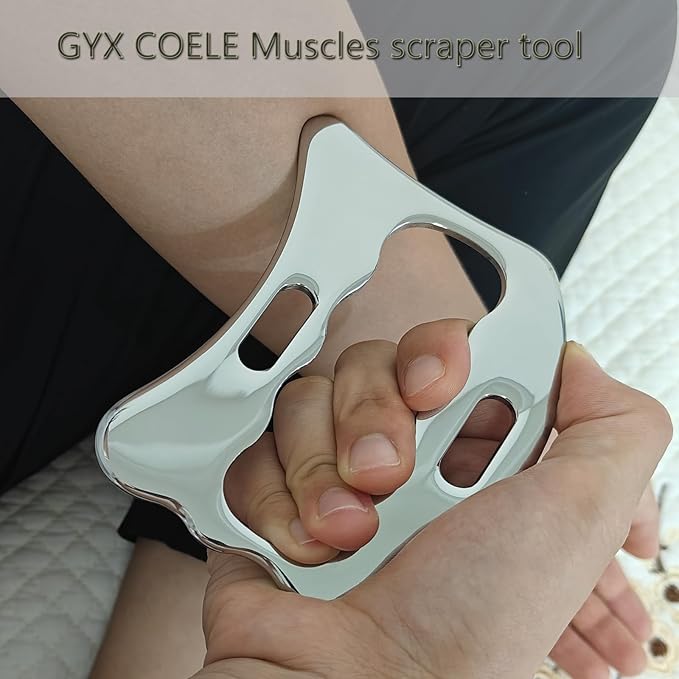 Stainless Steel Muscle Scraper Tool Set, 4-Piece Professional Physical Therapy Massage Tools with Storage Case-Ruum Studio Home