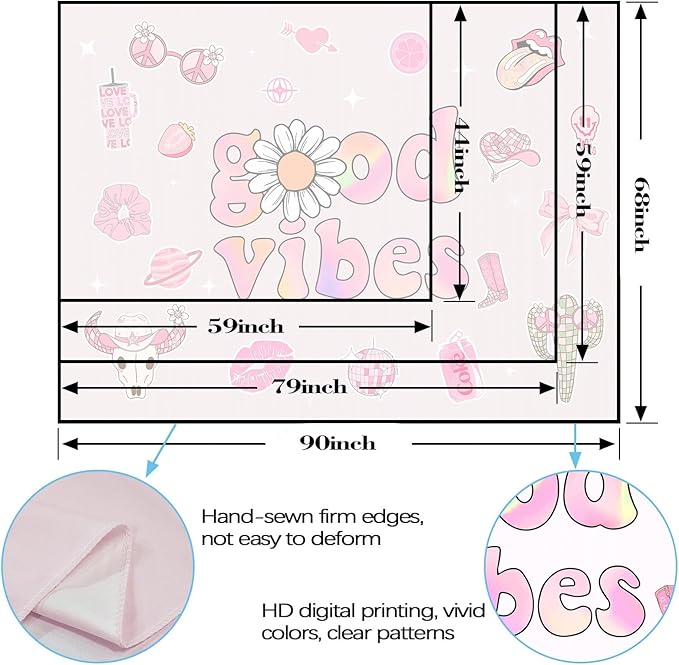 Lunerfex Y2K Tapestry Pink Wall Tapestry, Cute Tapestries for Bedroom Funny Tapestries Wall Hanging for Bedroom Living Room Decor Pink-1 44"x60"-Ruum Studio Home