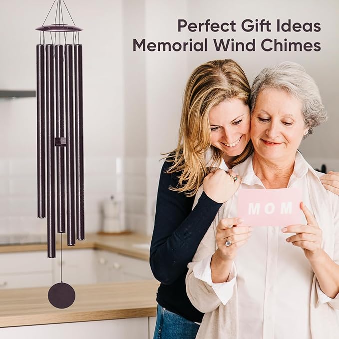 Large Wind Chimes for Outside Deep Tone, 65" Deep Tone Wind Chimes for Outside Porch Garden Patio Balcony Memorial Room Decor, Memorial Sympathy Gift for Loss of Loved One-Ruum Studio Home