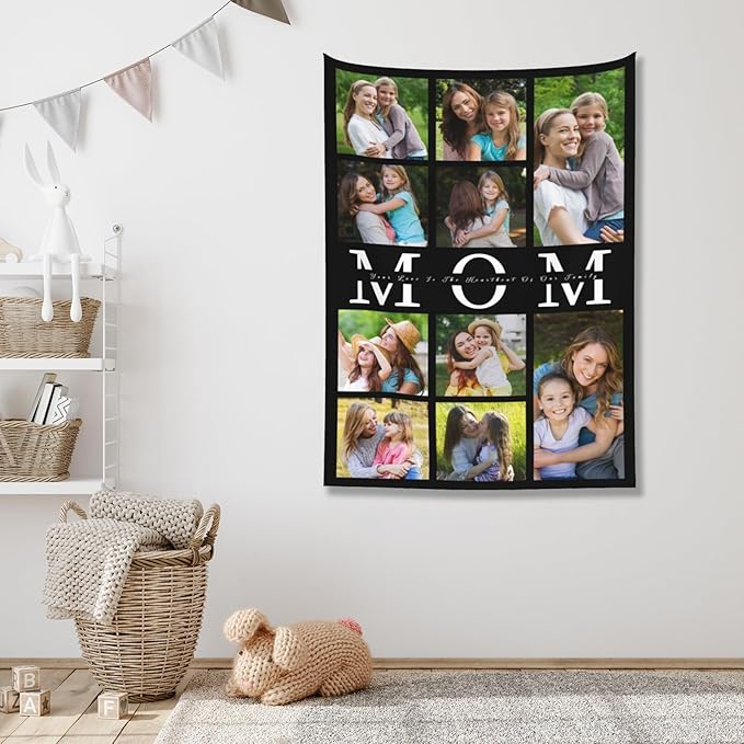 Custom Tapestry For Wall Bedroom Custom Backdrop Personalized Image Text Photo Customized Funny Tapestry Banners And Signs Mother's Day Vertical Tapestrys-Ruum Studio Home