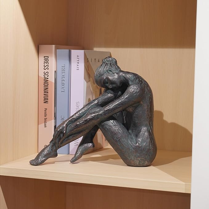 Guichifun Yoga Dancer Statue Home Decoration - Resin Bronze Sculpture Modern Creative Home Garden Statue Handicrafts Art Ware Home Décor Office Room or Outdoor Garden Gifts 10.25 x 4.25 x 8.75 Inch-Ruum Studio Home