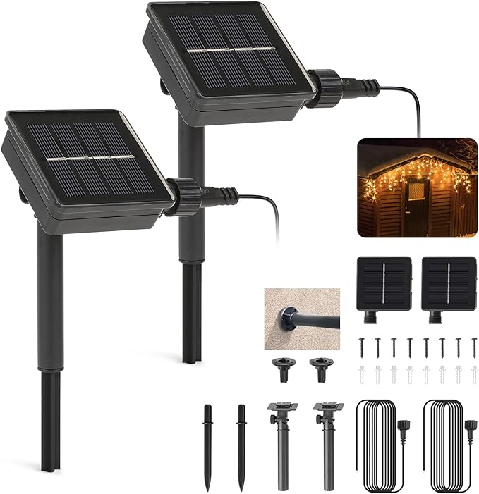 Replacement Solar Light Parts-Solar Light Replacement Tops for LED Panel Lantern Lid,Panel Lights (2 Pack)-Ruum Studio Home