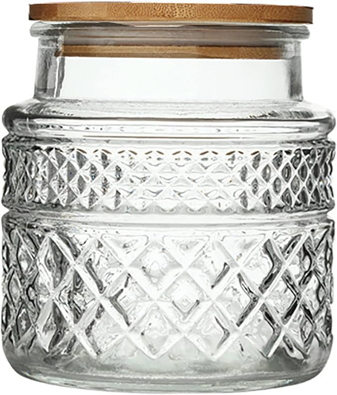 Glass Storage Jar, 38 FL OZ, Food Canisters with Bamboo Lid, Kitchen Containers Decorative Airtight Glass Jars For Cereal Nuts Snack Candy Cookies Coffee Tea-Ruum Studio Home