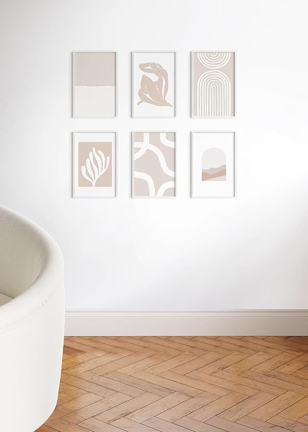 HAUS AND HUES 11x17 White Metal Picture Frames - Features Premium Aluminum, Vertical & Horizontal Hang, Shatterproof Plexiglass - Perfect for Home, Room, Office (11x17 in, White, Set of 6)-Ruum Studio Home