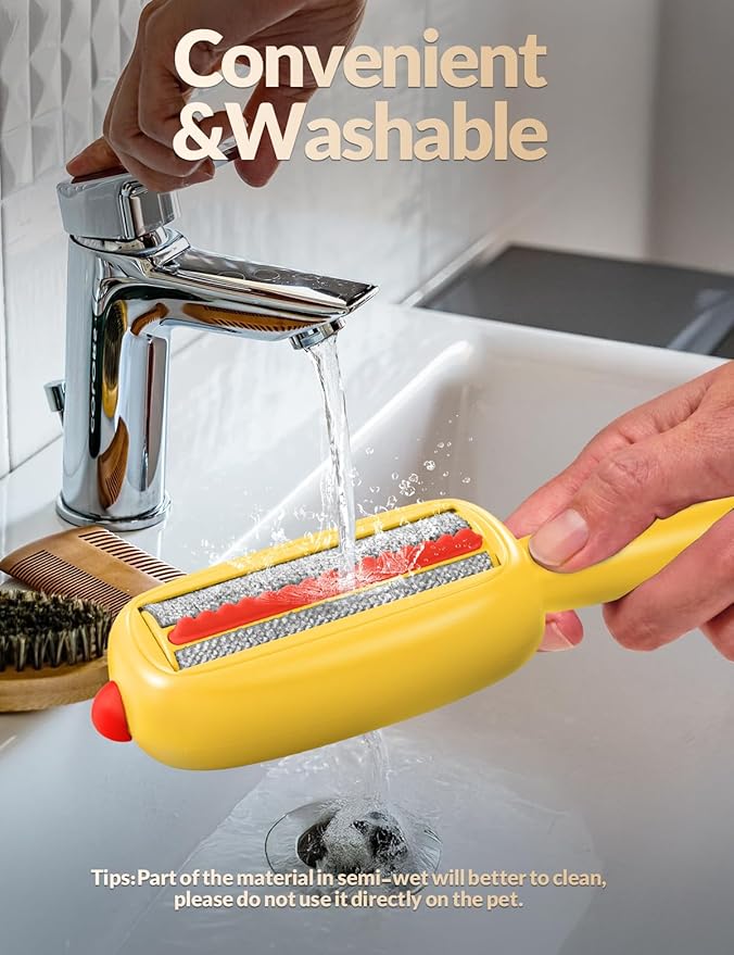 Reusable Lint Remover,Lint Brush,Pet Hair Removal Tool for Clothes,Couch,Car and Laundry,Portable,Washable Pet-Hair Remover for Cats and Dogs,Lints Brush with Cover,No Need Sticky Lint Roller Refills-Ruum Studio Home