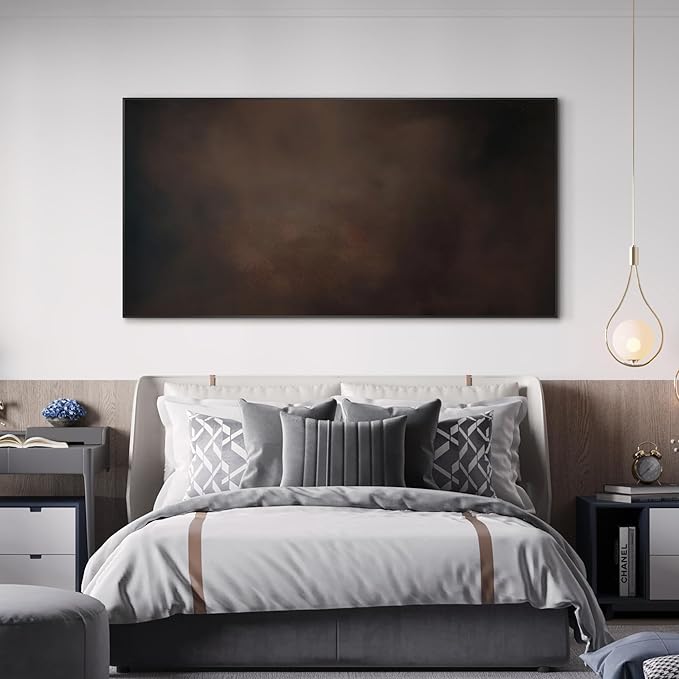 SIGNWIN 24"x46" Extra Large Framed Wall Art Dark Brown Abstract Moody Illustration for Home Living Room Bedroom Decor (Frame Assembly Required)-Ruum Studio Home