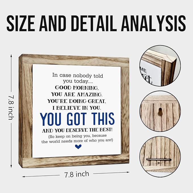 nspirational Wood Sign, Wooden Plaques Table Decor, Office Desk Sign, Farmhouse Home Decorate, Affirmation Signs Decorate Gift, Encouragement Gift, In Case No Nobody Told You Today Signs-Ruum Studio Home