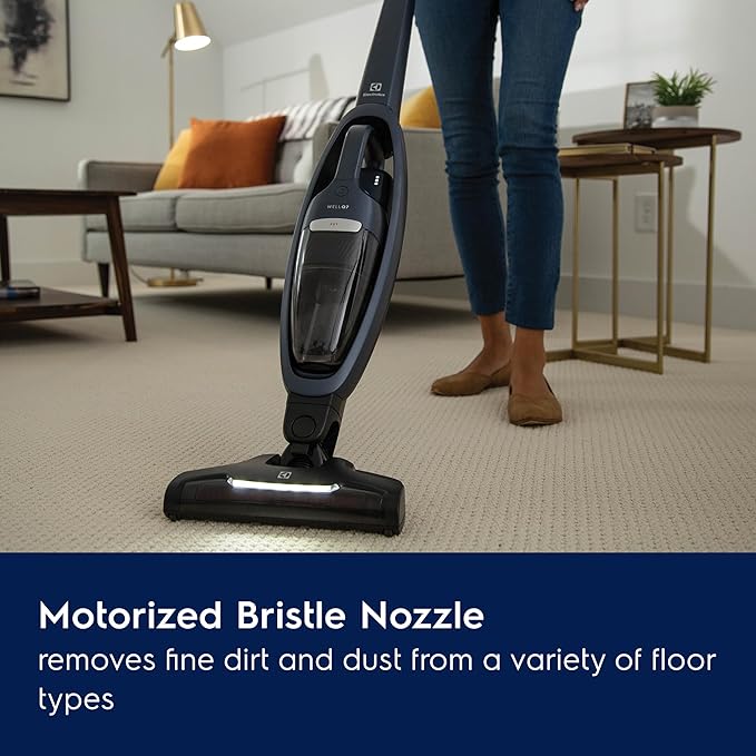 Electrolux WellQ7 Pet Cordless 2-in-1 Vacuum Cleaner with Motorized PetPro+ Nozzle for Easy Pet Hair Removal, 50-Minute Run Time, 2 Power Modes, Indigo Blue-Ruum Studio Home