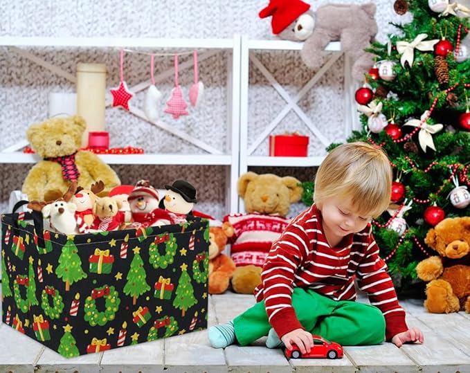 HIYAGON Rectangular Basket Box Organizer for Families - Baby Storage Bin for Boy and Girls - Christmas Room Decor-Ruum Studio Home