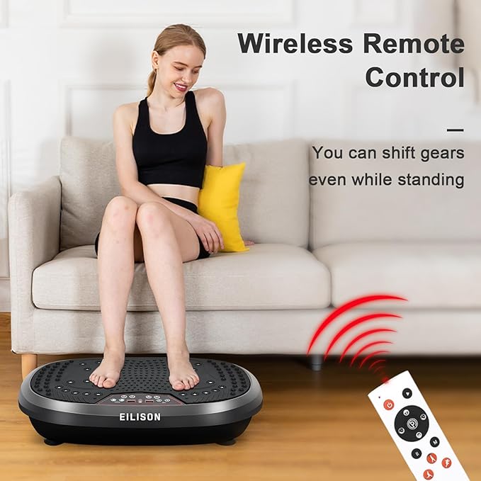 EILISON FitMax 3D XL Vibration Plate Exercise Machine - Whole Body Workout Vibration Platform w/Loop Bands - Lymphatic Drainage Machine for Weight Loss, Shaping, Wellness, Recovery-Ruum Studio Home