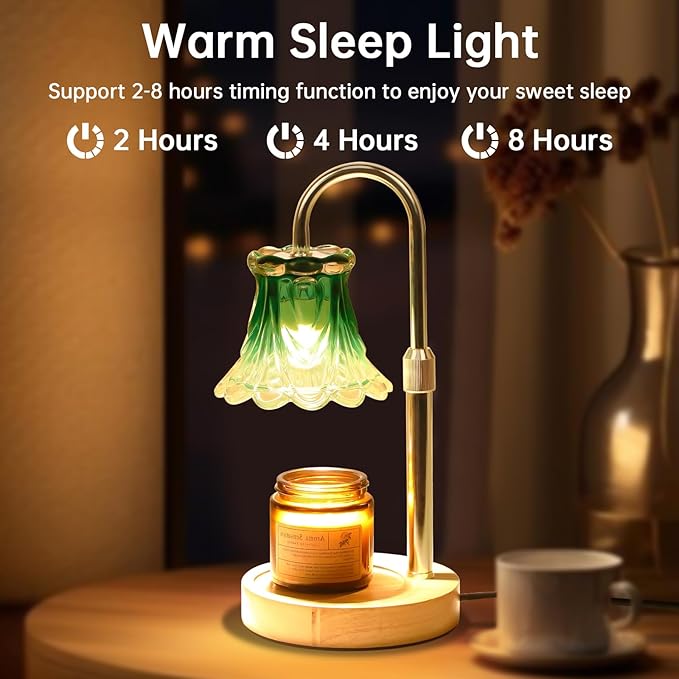 GEEZO Fragrance Candle Warmer Lamp，Electric Candle Warmer with Timer & Dimmer，Mom Christmas Birthday Gifts for Women, House Warming Gifts New Home Bedroom Decor-Ruum Studio Home