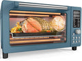 Nuwave Bravo Pro Smart Air Fryer Toaster Oven Combo, Airfryer Convection Oven Countertop, 10-in-1 Functions with Quicker & Even Crisp Technology, 1800W, 50-450°F, PFAS-Free, 21QT, Cozy Blue-Ruum Studio Home