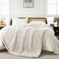 Ultra Soft Chunky Knit Blanket Throw -50x70 Hand Knitted Warm Chenille Throw Blanket, Home Decor Soft Thick Yarn Cable Knit Blanket Breathable Fleece Banket Christmas for Couch Bed Sofa Best GIF-Ruum Studio Home