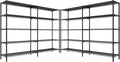 REIBII 5-Tier Heavy Duty Metal Wire Shelves, Industrial Style, 61.7"W x 72.4"H x 15.8"D, 1500 LBS Capacity, Adjustable, Rust Resistant, 2 Pack-Ruum Studio Home