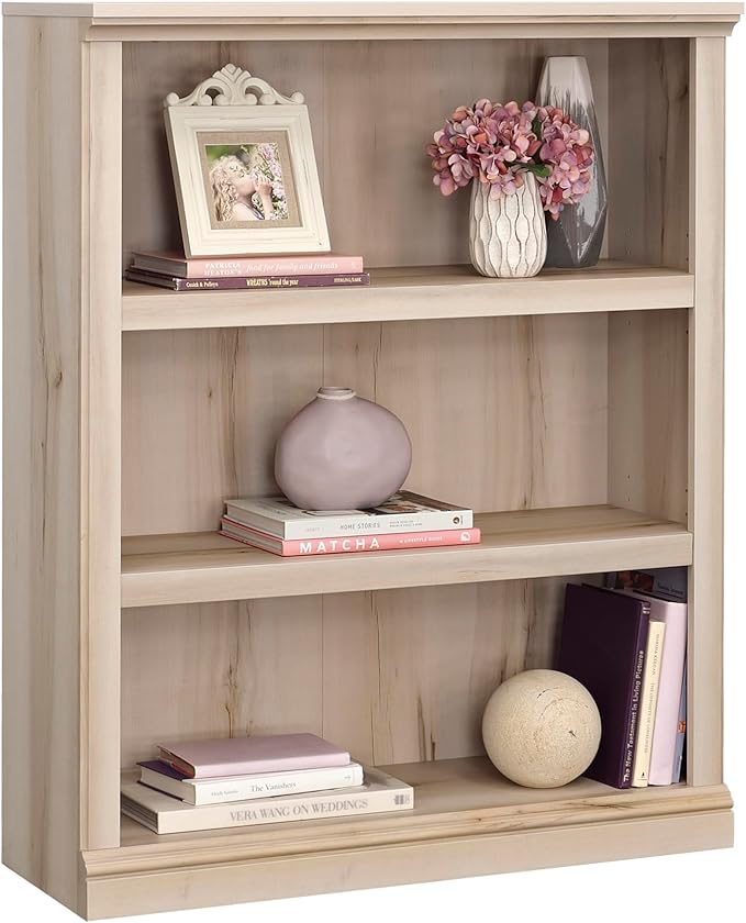 Sauder Miscellaneous Storage 3-Shelf Display Bookcase, Pacific Maple Finish-Ruum Studio Home