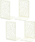 CNK Book Ends Bookends for Decorative Books Holder Bookend Shelves End Hold Heavy Duty Holders Stoppers Metal Stopper Cute Boho Bookshelf Holds Cookbook Office Home Set of 4 Bookends Pair White-Ruum Studio Home