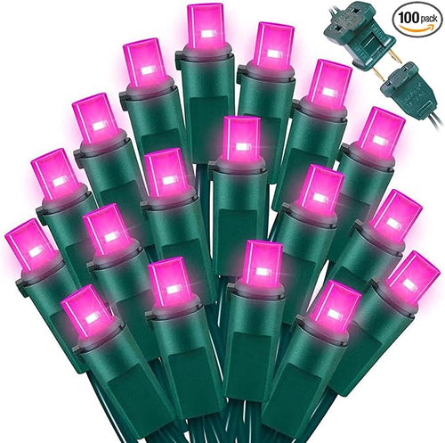100 Count Pink - 21.6FT LED String Lights, Mini LED Lights for Indoor/Outdoor Home Holiday Party Wedding Independence Day Decoration-Ruum Studio Home