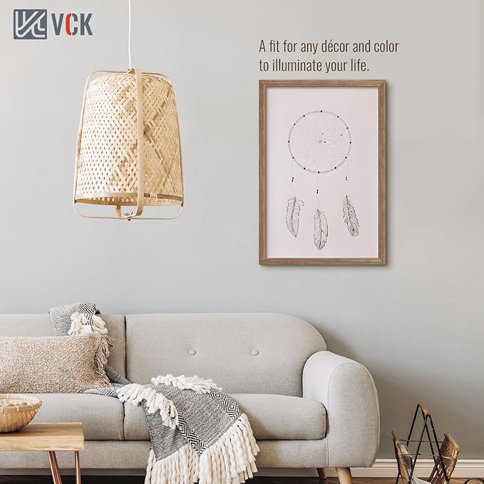 VCK 20x30 Frame 3 Pack - Brown Walnut, Natural Textured Solid Wood Poster Picture Frame, Wall Mounting Hanging-Ruum Studio Home
