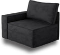 HOOOWOOO Modular Sectional Sofa Couch,Matching Free Combination Cloud Couch Left Arm Chair(Black Corduroy)-Ruum Studio Home