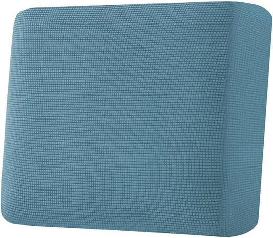 H.VERSAILTEX Super Stretch Individual Seat Cushion Covers Sofa Covers Couch Cushion Covers Slipcover Sets Thick Jacquard Textured Twill Fabric (1 Piece Chair Cushion Cover, Storm Blue)-Ruum Studio Home