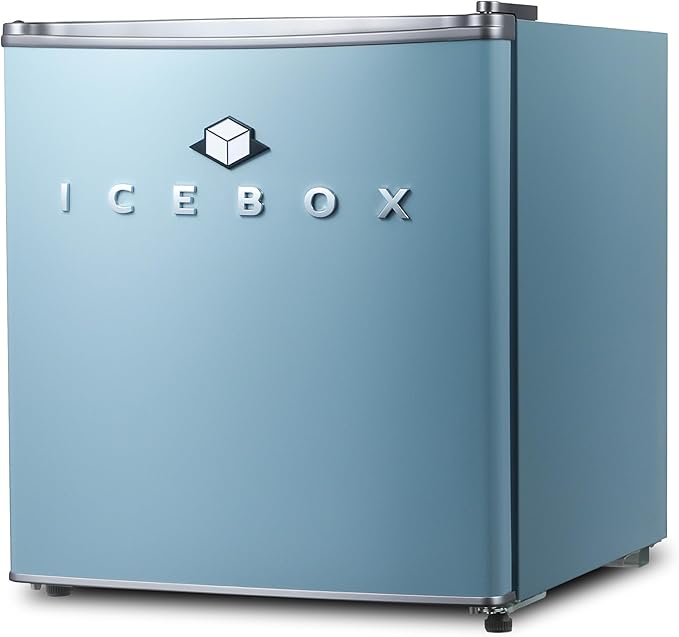 IBCR17SLT Compact, Energy Star Certified Small, Single Door Mini Fridge with Freezer Refrigerator, Standard (1.7 cu ft), Slate Blue-Ruum Studio Home