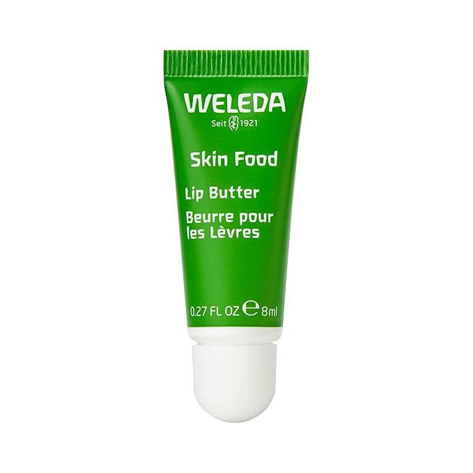 Weleda Skin Food Lip Butter, 0.27 Ounce, Plant Rich Moisturizing Lip Care with Sunflower Seed Oil, Chamomile and Calendula-Ruum Studio Home