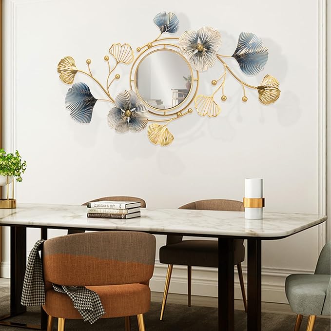 Lucky Monet Wall Art Decor Large Metal Wall Art Modern Geometric Circular Decor Wall Sculptures Wall Hanging Decoration for Living Room Dinning Room Bedroom Entryway Kitchen (Style 3)-Ruum Studio Home