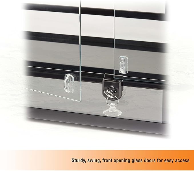 Zilla QuickBuild Reptile 20 Gallon Glass Terrarium Habitat with Swing Door For Geckos, Snakes, Lizards, Frogs, Turtles, and Tortoises, 30" x 12" x 12"-Ruum Studio Home