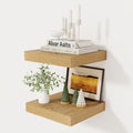 Fun Memories 12 Inch Floating Shelf, Rustic Wood Wall Shelves for Wall Decor & Storage, 12 x 12 Floating Shelf for Living Room, Bathroom, Bedroom, Oak, Set of 2-Ruum Studio Home