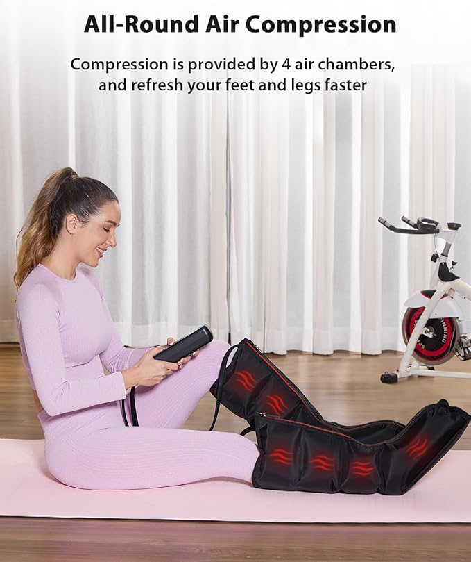 CINCOM Leg Massager with Heat and Compression for Circulation and Pain Relief Foot and Leg Massager Birthday Gifts for Women Men-Ruum Studio Home