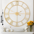 Large Wall Clock For Living Room Decor - 80cm/ 32 Inches Nearly Silent Non-Ticking Metal Wall Clocks Battery Operated, Vintage Decorative Modern Wall Clock For Bedroom, Office, Farmhouse Decor-Ruum Studio Home