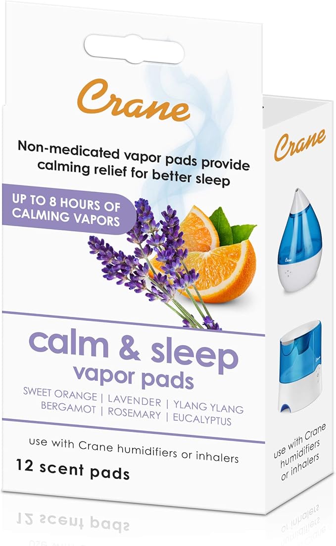 HealthSmart 500ML Essential Oil Diffuser, Humidifier and Aromatherapy Diffuser Bundle with Crane Lavender Orange Universal Vapor Pads, 12 Count-Ruum Studio Home
